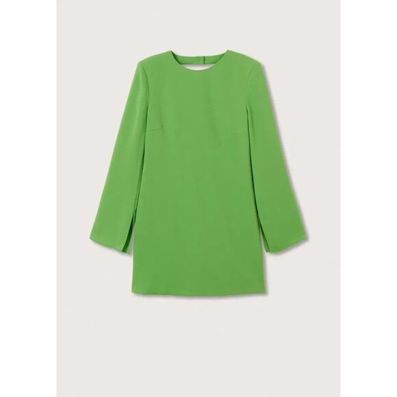 Mango Cut-Out Back Long Sleeves Mini Dress - 12 - Picture 1 of 8